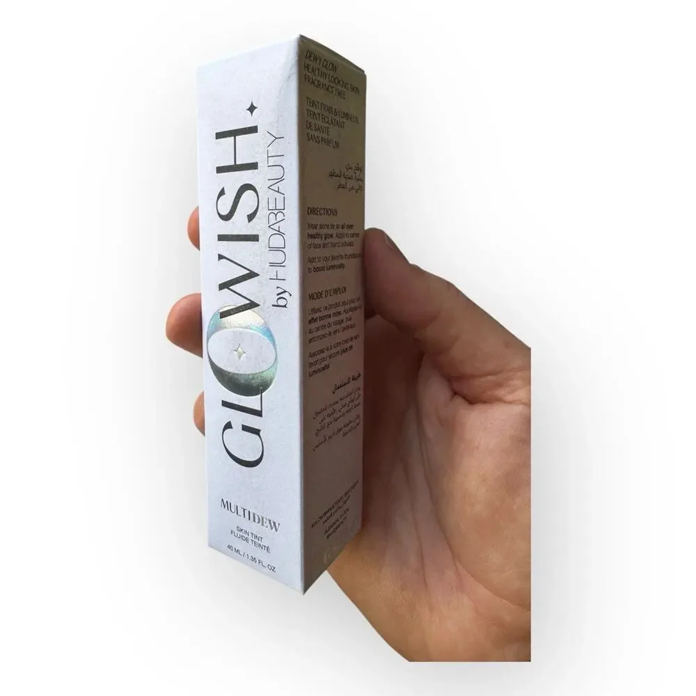 NIB Huda Beauty GloWish Multidew Skin Tint – 12 Rich – Sealed